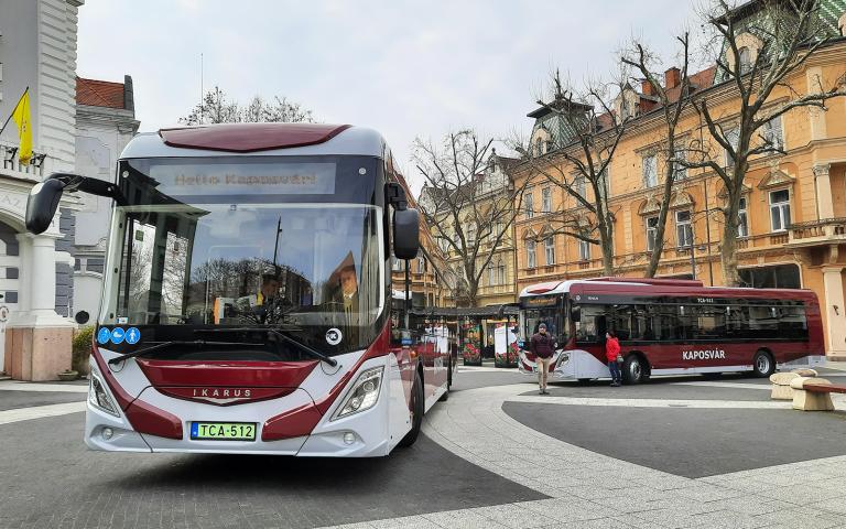 Two Ikarus 120e electric buses for Kaposvár (magyarbusz.info