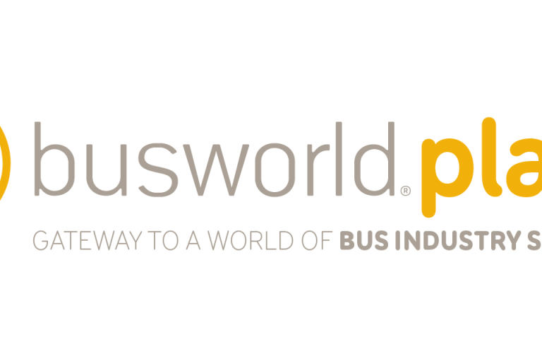 Busworld Plaza logo + slogan