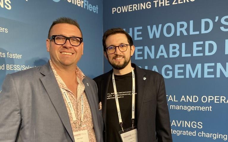 David Payne and Gerardo Zarazua de Rubens (left to right) launch BetterFleet on the European continent