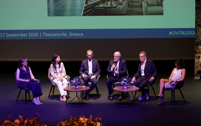 Busworld joins a panel discussion on coach tourism and urban mobility at the CIVITAS 2026 conference in Thessaloniki, Greece
